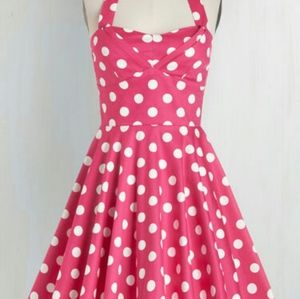 Modcloth Polka Dot halter/strapless dress